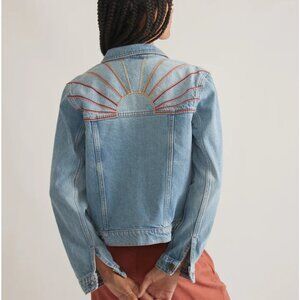 Marine Layer Sunrise Embroidered Denim Jacket